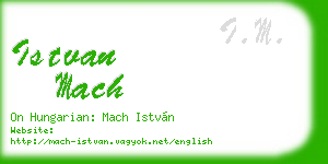 istvan mach business card