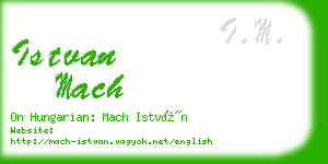 istvan mach business card